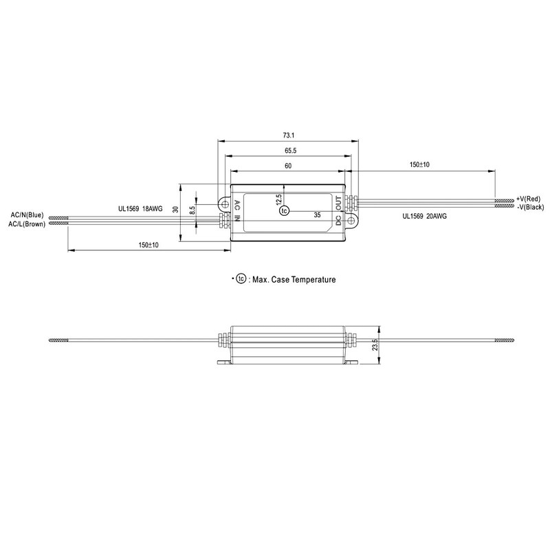 WITTKOWARE APC-8-250 CC LED Driver with Connection Cables, Output Current