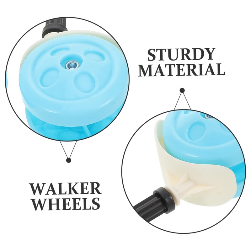 FOMIYES 4pcs Walker Replacement Wheels Quiet Swivel Casters for Detachable