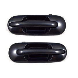 PT Auto Warehouse HO-3242S-RP - Outside Exterior Outer Door Handle, Smooth Black - Rear Left/Right Pair