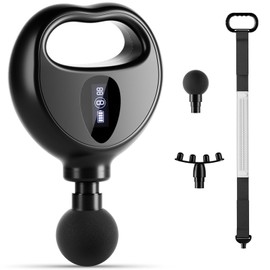 GORISE Portable Handheld Massage Gun, 8 Speeds Deep Tissue Percussion Gun Massager for Muscle Relief, Lightweight and Rechargeable, Ideal for Home, Office, and Travel Use 7PCS