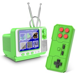 EASEGMER Handheld Games - GV300S 168 Classic Retro Video Game with 3.0 Inch Screen Electronic Mini TV Style Support Connecting TV and Two Players(Green)