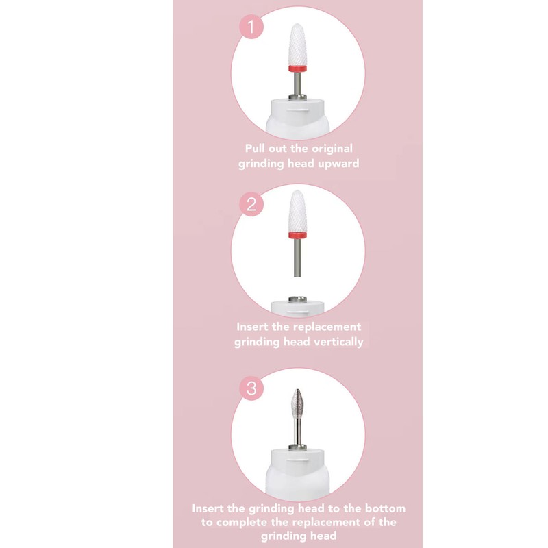 Electric Nail File Remove Dead Skin High Speed Rotating Nail