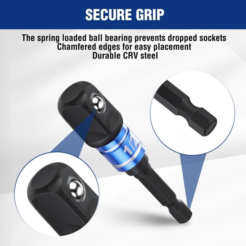 WORKPRO 9PCS Impact Grade Socket Adapter Set Basic/Swivel/L