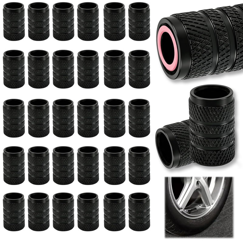 AURAROSE 30Pzs Tapones para Llantas con Anillo de Sellado, Aluminio
