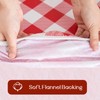 Romanstile Rectangle Vinyl Table Cover with Bench Covers, Flannel Backing