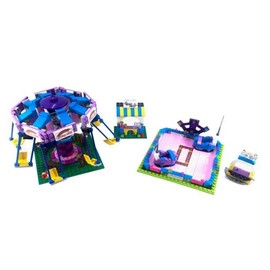 General Jim's Toys Amusement Park Building Blocks Toy Set with Bumper Car & Swing Ride