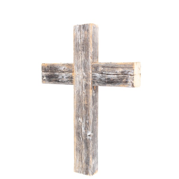 BarnwoodUSA Decorative Cross, Rustic Christian Home Decor, Recycled Wood (Weathered