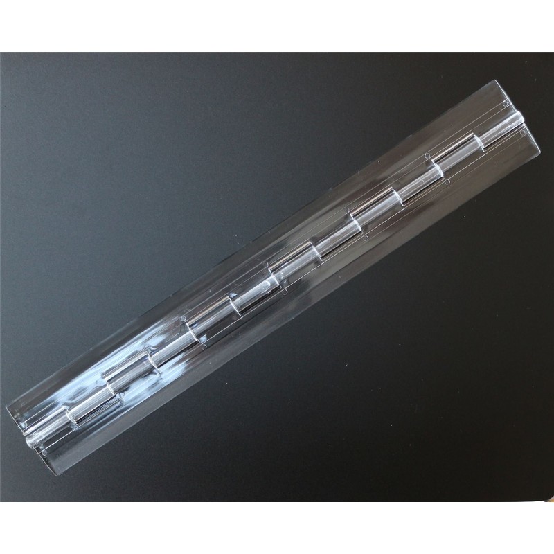 Transparent Clear Plastic Acrylic 300mm, 12", Continuous Piano Hinge Hinges