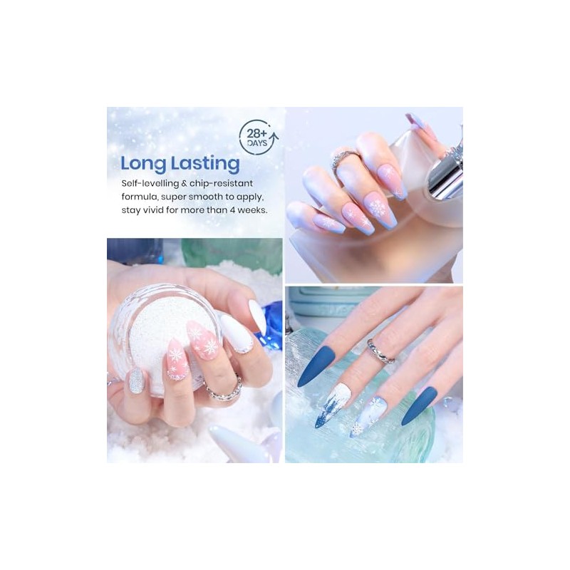 Beetles Esmalte en Gel Copos de Nieve, Kit de 6
