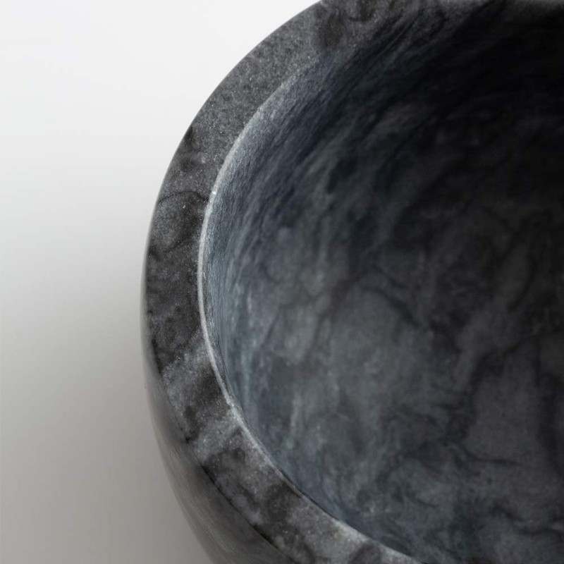 jalz jalz Salt Box White Marble Base Wood cover salt