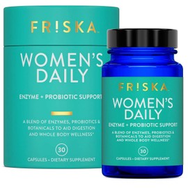 FR!SKA Probiotics for Women Daily Digestive Health 30 Capsules Cranberry Biotin Vita...