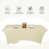 Ocves Stretch Tablecloth 6ft Spandex Table Covers Polyester Fitted Rectangular