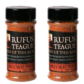 Rufus Teague - Spicy Meat Rub - Premium BBQ Rub - 6.5oz Bottles - 2 Pack