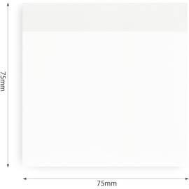 300 Sheets Transparent Sticky Notes 75 x 75 mm Waterproof Translucent Sticky Notes Sticky Notes Post It Transparent Sticky Notes Marking Pages for Book Students Reading Office