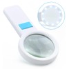 SHUBEIEUMI Lupe mit Licht, 5X Leselupe mit 10 LEDs, Beleuchtete