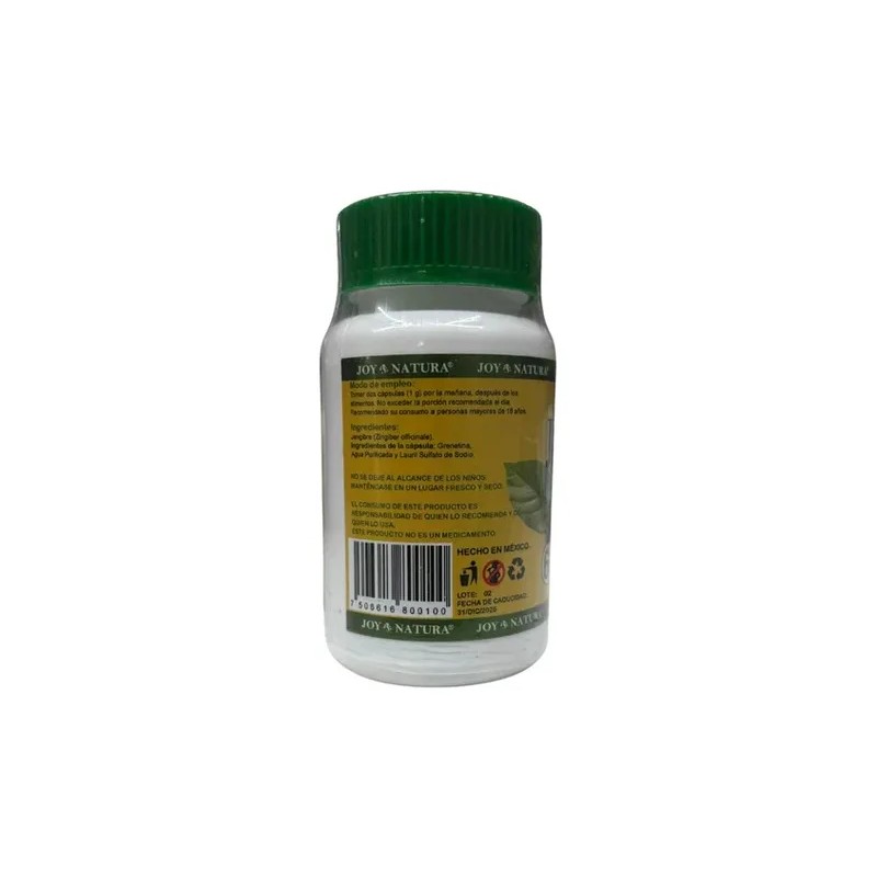 Jengibre Joy Natura Zingiber Officinale 60 Caps