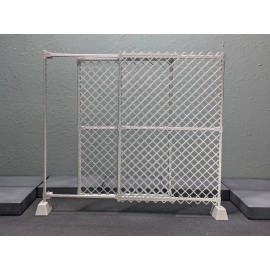 Unbranded 1/12 Scale Chain Link Fence/Gate- Display prop for 6" action figure diorama - Fence Panel With Gate