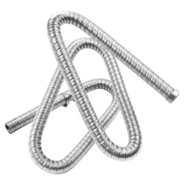 Dual Layer Automotive Heater Exhaust Pipe, 24mm Stainless Steel Exhaust Pipe 36061296 90394 with Clamps, Air Diesel Heater Exhaust Hose for Webas-to, Eberspach-er Heater Parts and Accessories (2m)