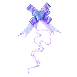 M METERXITY 40 Pack Iridescent Pull Bows - Presents Wrap String Bow, (2.2" Dark Purple)