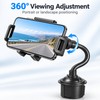 Car Cup Holder Phone Mount – Adjustable Base, Flexible Gooseneck