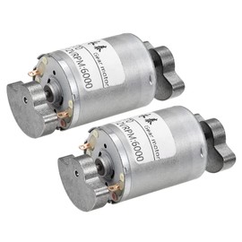 sourcing map 2 x Vibration Motor DC 12 V 5000 RPM Double Shaft for DIY Home Massager
