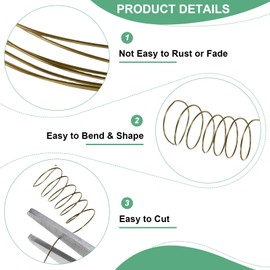 M METERXITY 0.3mm Jewelry Wire, 28 Gauge 328FT Craft Wire Copper Beading Wire for Jewelry Making/Planting/Weaving/DIY Crafting, Soft Metal Wires [100M, Bronze Tone]