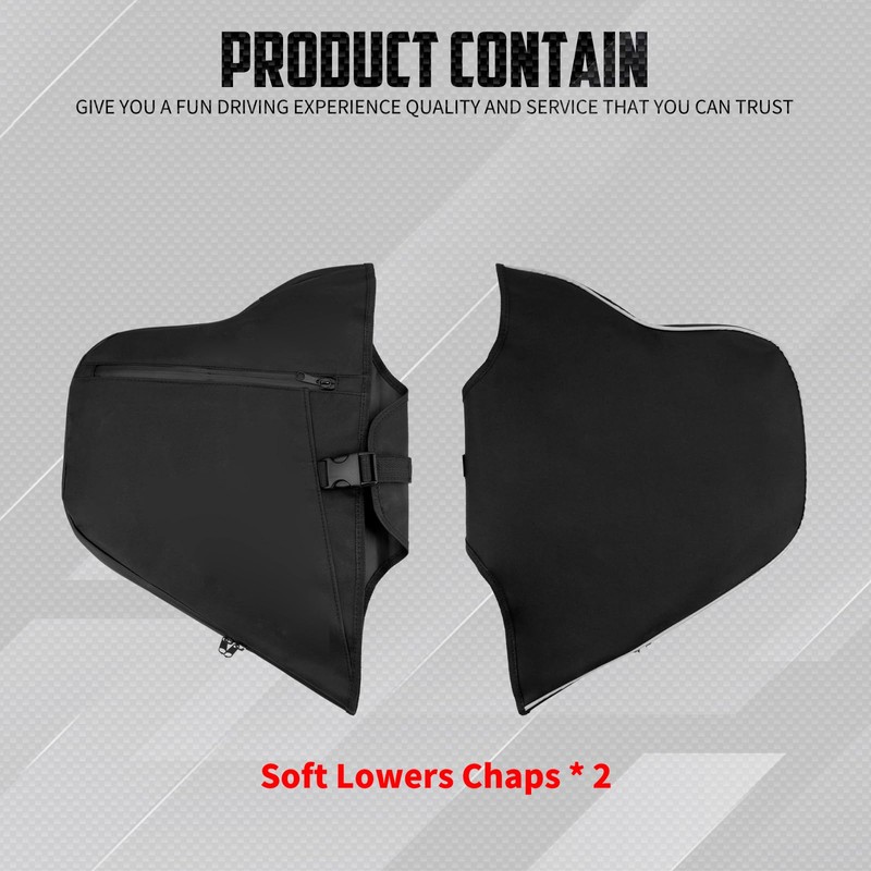 cooideamoto Soft Lowers Chaps Engine Bar Covers Leg Warmers Fit