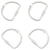 HAJXZH 4 PCS Binding Book Rings 1.5 Inch D-Shaped Key