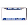 PROUD AIR FORCE BLUE USA MADE CHROME LICENSE PLATE FRAME