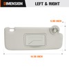 Left & Right Sun Visor for 2012-2019 Chevy Sonic, 2013-2016