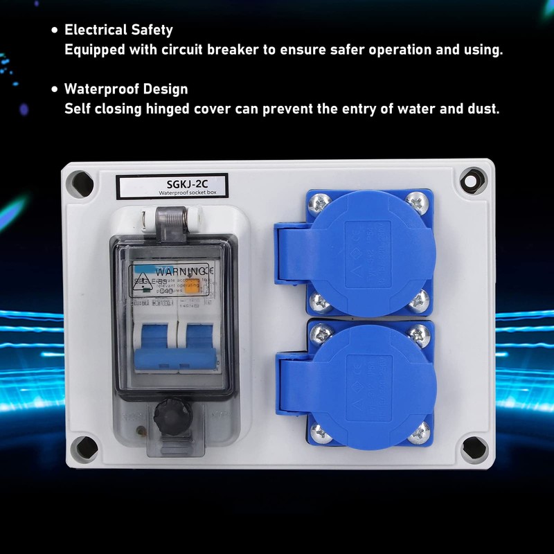 Wall Socket, Double German Socket 200-250 V with 230 V