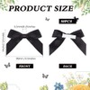 MAYJOYDIY 50 PCS Black Satin Ribbon Bows 2.2 Inch Self
