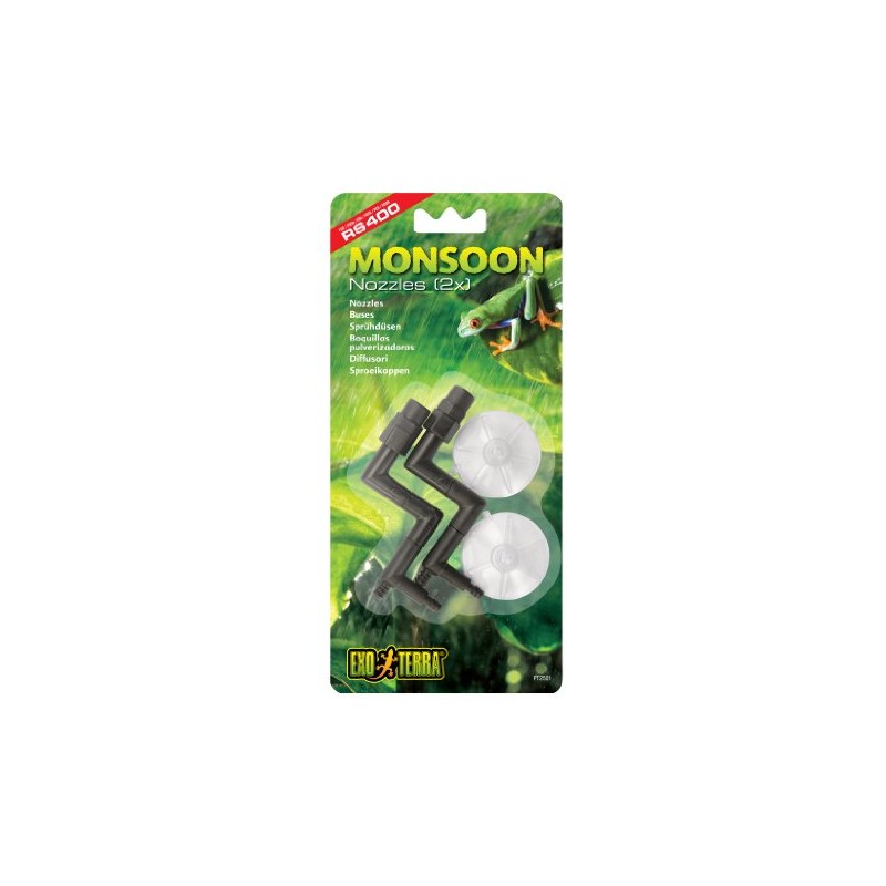 Exo Terra Nozzles Replacement for Monsoon RS400 High-Pressure Rainfall System,