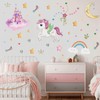 Glow in The Dark Stars and Unicorn Wall Decals, Glowing
