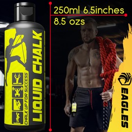 EAGLES Liquid Chalk Mess-Free Gym Chalk for Weightlifting Gymnastics Rock Climbing Dancing Gym Pole Grip Sports & Workout Chalk - Sweat-Resistant and Long Lasting for Stronger Grip