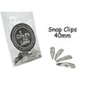 100 Snap Hair Clips - Silver Metal Tear Drop Shape