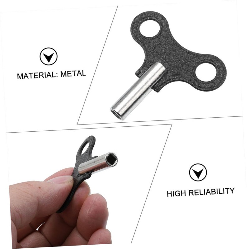 SHINEOFI 4pcs Clock Iron Keys for Clock Repair Durable Winding