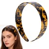 Lvnwrip Wide Tortoise Shell Headband with Teeth, Acetate Resin Hair