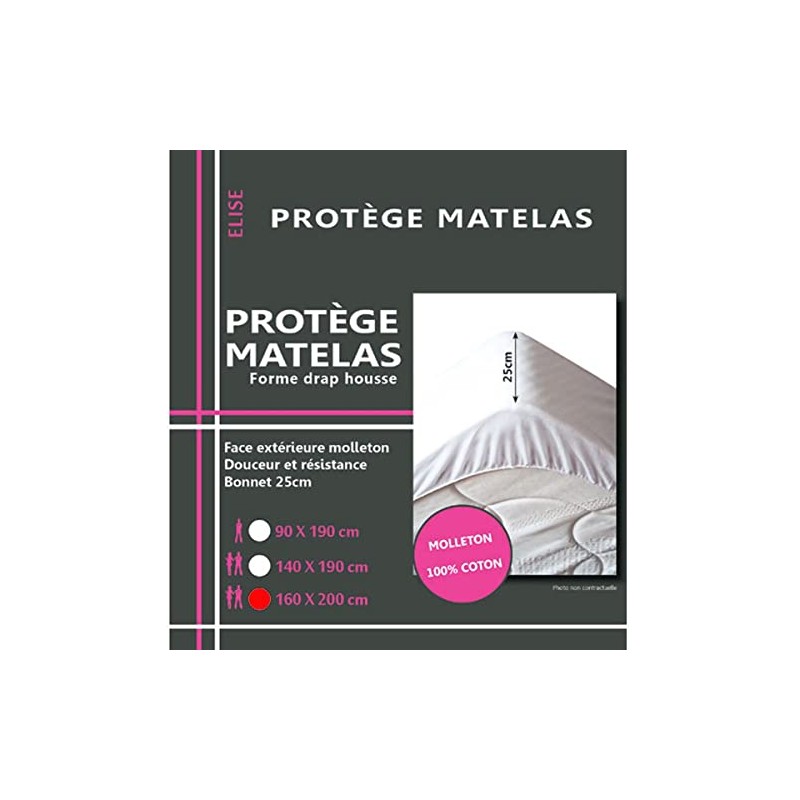 Lovely Casa Hypoallergenic Cotton Fleece Mattress Protector 200 x 160
