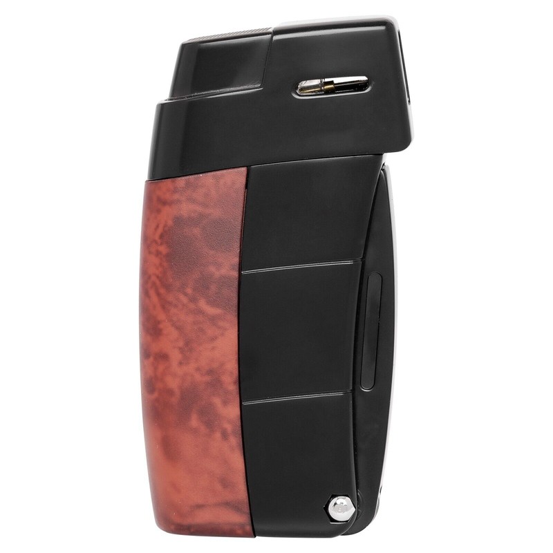 XIKAR Resource Pipe Lighter, Side-Mounted Burner, Burl, LIfetime Warranty