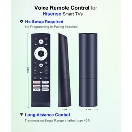 JISOWA Voice Remote Control Universal for Hisense 55A6H 75A6H 55A6G 75A6G 75U6K 75U6H 85U7H 75U8H 65U8G 43A65H 85A7H 65U7G 55U6G 55U8K 85U8K 55U7K 85U7K 43A4K ERF3A90 Smart TV Replacement