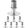 QWORK Stainless Steel Adjustable Flange Feet, 8-Pack for 1 5/8"