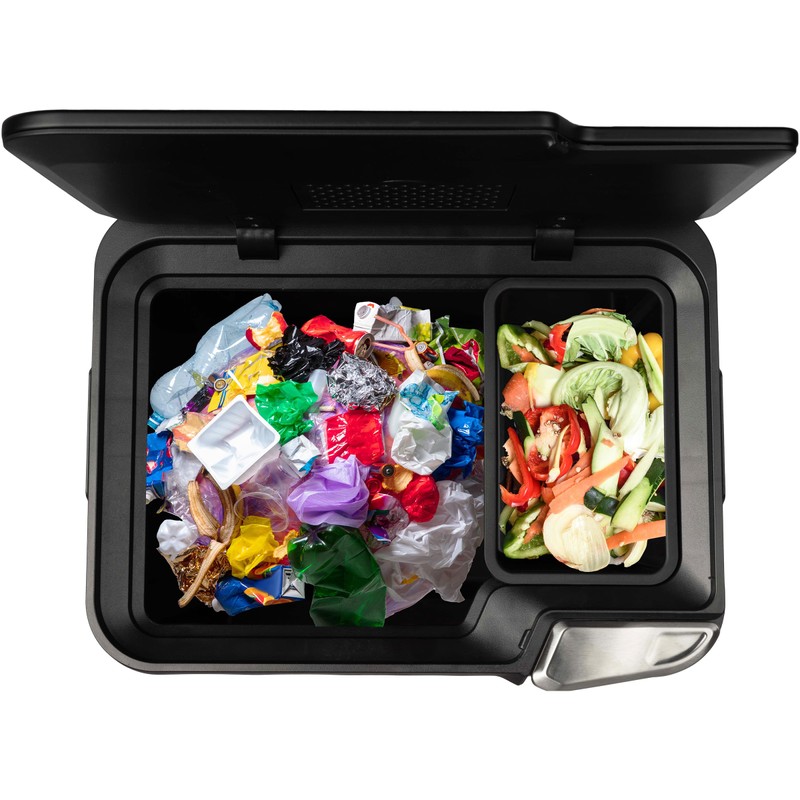 Home-Complete Trash Can - 8.7-Gallon Trash Can with Lid, Removable