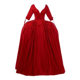 Women's Scottish Highland Dress Claire Fraser Red Dress Ball Gown from Outlander Small