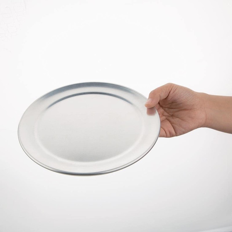 Vogue GE196 Aluminium Pizza Tray Wide Rim 20cm Baking Oven