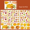 Fall Window Clings Double Sided Pumpkin Leaves Window Stickers Removable