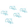 100Pcs Cute Paper Clips Blue Dolphin Style Exquisite Color Strong
