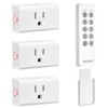 SURAIELEC Remote Control Outlet, Wireless Light Switch - 3 Outlets