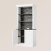 IDEALHOUSE White Bookshelf with Doors & Storage Cabinet, 5-Tier Tall