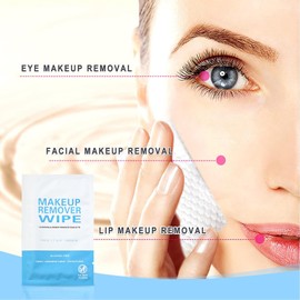 500 Pack Individual Makeup Remover Wipes, Makeup Remover Wipes Individually Wrapped Makeup Wipes Bulk Face Cleansing Wipes, Travel Makeup Remover Cloth for Hotel Skin Care Face Cleansing
